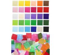 Cinvo 2X 2 inch Tissue Paper Squares Rainbow Tissue Mosaic Squares for Arts Crafts DIY Projects Scrunch Art Classroom Activities and More- 30 Assorted Colors 3000 Pcs