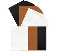 Cinvo 30 Pack Leather Print Card Stock Engraved A4 Thick Cardstock Paper Poster Boards Thick Paper Sheets for Notebook Cover Cardmaking Scrapbook Signs Party Decor DIY Craft (21x28cm, 3 Colors)