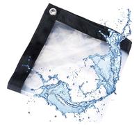 CINVSERW 3x4m Clear Tarps Heavy Duty Waterproof, Transparent Tarp Waterproof with Grommets, Thick Plastic Tarpaulin Sheet Ground Cover Rainproof Dustproof, for Outdoor Patio