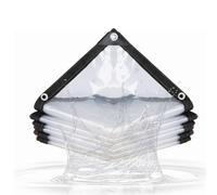 Poly Clear Vinyl Tarp Cover 3x3ft/1x1m, Heavy Duty Waterproof PVC Transparent Tarpaulin, Clear Awning Canopy Patio Enclosure, Insulation Soft Glass Clear Tarpaulin