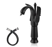Cinwiny Swan Faucet - Oil Rubbed Bronze, Tall Lavatory Basin Tap, Deck Mount, 1 Hole, Swan Shaped, Brass, Single Handle