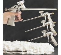 CINY Polyurethane Foam Gun, Metal Heavy Duty PU Expanding Foam Gun Spray Application Applicator Caulking Gun Allows Expanding Foam to be Applied in Small Gaps for Caulking Filling Sealing (4pcs,Gold)