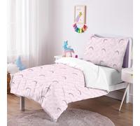 CINYE Heart Girls Single Duvet Cover For Kids Cute Bedding 135×200 cm Purple Bedding Set With Zip Fastening Comes With 50x75 cm Pillowcase 3D Rainbow Bedding Sets Quilt Cover