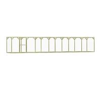 Cinyiqo 278406 Chicken Cage 1.5x9x1.5 m Impregnated Pinewood Chicken Coop and Run,Small Wooden Hen House Poultry Ark Coop Rabbit Hutch Home with Nest Box