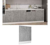 Cinyiqo 802566 Dishwasher Panel Concrete Grey 59.5x3x67 cm Engineered Wood Dishwasher Door Cover Sheet,Dishwasher Panel for Protect the Dishwasher
