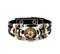 Cioaqpyirow Crown bee Art Bangle Queen Bee glass Cabochon Bracelet,Handmade Bracelet,Charm Bangle Bracelet Jewelry for Women Men (A1, 2CM)