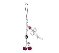 cioatu Y2K Cute Phone Charms Set - Aesthetic Cherry,Flower, Butterfly & Star Cell Phone Straps, Kawaii PhoneAccessories for Bag Keychain, AirPods, Camera Decor (Red Cherry)