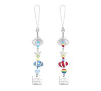 cioatu Y2K Cute Phone Charms Set - Aesthetic Cherry,Flower, Butterfly & Star Cell Phone Straps, Kawaii PhoneAccessories for Bag Keychain, AirPods, Camera Decor (Red & Blue Fish)