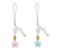 cioatu Y2K Cute Phone Charms Set - Aesthetic Cherry,Flower, Butterfly & Star Cell Phone Straps, Kawaii PhoneAccessories for Bag Keychain, AirPods, Camera Decor (Blue & Pink Starfish)