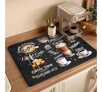 CIOBOAN Absorbent Drying Mat for Kitchen, Super Absorber Diatomaceous Earth Coffee Machine Drying Mat, Binds 1.7 Times Its Own Weight to Water, Instant DR4050COFE