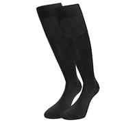Ciocca Long men's socks, 100% cotton lisle - 6 pairs - three socks sizes (42/43, Black)