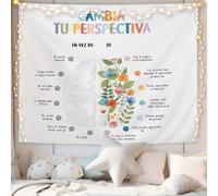 CIOJUNE Mental Health Tapestry, Positive Affirmations Tapestries Wall Hanging for Classroom, Growth Mindset Mental Health Tapestry Wall Decor Backdrop for Therapy School Counselor Office, 50x60 Inch