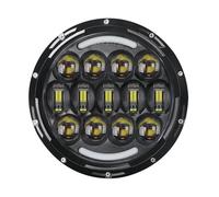 CIOKFCKIOG Black/Chrome 7 Inch Led Headlight For Sportster For Softail For Dyna For Fat For Boy For DRL 7'' Auxiliary Headlights For Motorcycle plug and play headlight(002 Black 1pcs)