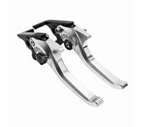 CIOKFCKIOG for Aprilia for Tuono for V4R for Factory 2011 2012 2014 2015 2016 CNC Parking Handle Clutch Brake Lever Motorcycle Accessories Motorcycle Short Brake Clutch Levers(Silver Black)