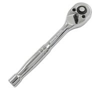 Cionyce 1/4 Inch Drive Ratchet, 90 Tooth Quick-Release Reversible Head, Polished Chrome Alloy Steel Construction, 4 Degree Swing Arc Ideal for Automotive Repair and DIY Projects