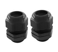 Cionyce 2 Pcs 1-1/4 Inch NPT Cable Glands Cord Grips, Nylon Strain Relief Wire Glands Waterproof Cable Gland Connectors for Professional Electrical Installations (Black)