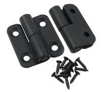 Cionyce 2 PCS Black Stainless Steel Lift Off Hinges - 37x34x2 Detachable Slip Joint Small Flag Hinges for Doors, Left Handedness Options(Left Turn)
