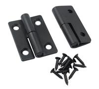 Cionyce 2 PCS Black Stainless Steel Lift Off Hinges - 50x36x2mm Detachable Slip Joint Small Flag Hinges for Doors, Right Handedness Options(Right Turn)