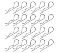 Cionyce 20 Pcs R Clips Hitch Pins, Carbon Steel Galvanization Retaining Cotter Pins M3.5 x 75mm Spring Clip for Trailer, Tractor, Lawn Mower, Truck Tow Bar and Agricultural Equipment