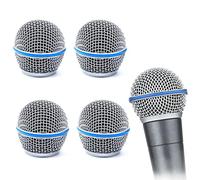 Cionyce 4 Pack BETA58A Microphone Head Replacement Standard Size Grille Mic replacement with Foam