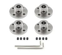 Cionyce 4 PCS 10mm Flange Shaft Coupling, Rigid Flange Coupling Motors Guide Shaft Support Coupler, High Hardness Coupling Connector Flanged Shaft Mount for DIY RC Model Motors