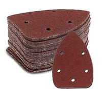 Cionyce 50 Pcs 1000 Grit Mouse Detail Sander Sandpaper 5 Hole Mouse Sandpaper Hook and Loop Sander Pads Sanding Sheets for 140mm Sanding Machine