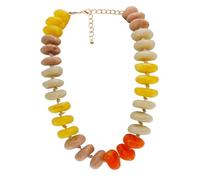 CIOOU Chunky Oversized Beaded Necklace for Women Large Irregular Multi-Color Bead Choker Necklaces Big Bold Statement Beads Neck Jewelry, Adjustable, arylic, No Gemstone