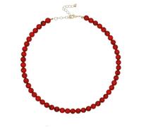 CIOOU Semi Precious Natural Stone Beaded Choker Necklace for Women Amazonite Turquoise Gemstone Pearl Strand Necklace, Stone, Emerald