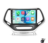 Ciosipul Car Radio for Jeep Cherokee 2013-2018 Wireless Carplay Android Auto 10.1 Inch Touchscreen Android 15 Stereo DSP WiFi GPS Navigation SWC Bluetooth AHD Backup Camera(Color:4CORE 2+32G)