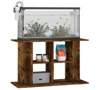 CIOURSTO Aquarium Stand Engineered Wood Fish Tank Cabinet Modern Design with Storage Stable Display for Home Decor Living Rooms (Smoked oak, 100 x 40 x 60 cm)