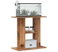 CIOURSTO Aquarium Stand Engineered Wood Fish Tank Cabinet Modern Design with Storage Stable Display for Home Decor Living Rooms (Brown, 60 x 30 x 60 cm)