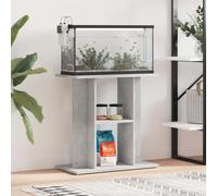 CIOURSTO Aquarium Stand Engineered Wood Fish Tank Cabinet Modern Design with Storage Stable Display for Home Decor Living Rooms (Concrete Gray, 60 x 30 x 60 cm)