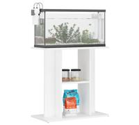CIOURSTO Aquarium Stand Engineered Wood Fish Tank Cabinet Modern Design with Storage Stable Display for Home Decor Living Rooms (White, 60 x 30 x 60 cm)