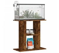 CIOURSTO Aquarium Stand Engineered Wood Fish Tank Cabinet Modern Design with Storage Stable Display for Home Decor Living Rooms (Smoked oak, 60 x 30 x 60 cm)