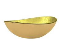CIOURSTO Basin Tempered Glass - 54.5x35x15.5 cm - Modern Design, Easy to Clean, Suitable for Above Counter Installation, Ideal for Bathroom, Washroom, Kitchen (Gold)