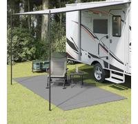 CIOURSTO Camping Floor Mat, Polyester PVC, Grid Anti Skid Pattern, Ideal for Outdoor Camping, Caravans, Indoor (4 x 3.5 metre)