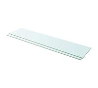 CIOURSTO Clear Tempered Glass Replacement Shelf with Polished Edge, Waterproofs Sturdy Glass Panel for Cabinet Bathroom Bookshelf Display Case (110 x 25 cm #98)