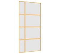 CIOURSTO ESG Glass and Aluminium Sliding Door - Ideal Room Divider, Allows Natural Light in, Ensures Privacy and Quiet Closing, Available in Transparent, Frosted, and Half Frosted (Gold)