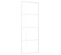CIOURSTO ESG Glass and Aluminium Sliding Door - Ideal Room Divider, Allows Natural Light in, Ensures Privacy and Quiet Closing, Available in Transparent, Frosted, and Half Frosted (White)