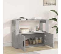 CIOURSTO Sideboard-Sngineered Wood Storage Cabinet Suitable for Living Room, Kitchen, Bedroom, Office, Home Storage (Concrete grey)