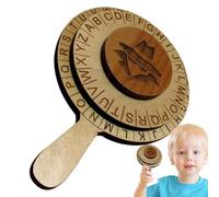 Cipher Wheel - Detective Game | Gathering Puzzle Tool - Escape Room Decryption Game Prop Toy For Party Games Challenges And Holiday Gatherings, Wooden 15x11cm, Decoding Password Disc Puzzle