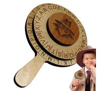 Cipher Wheel - Secret Decoding Ring for & Teasers, Handcrafted Table Top Detective Tool with Rotating Cryptographic Gears & Smooth Fidget Friendly Finish for Escape Rooms
