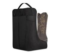 CipherWest Boot Bag for Cowboy Boots-Western Aztec Pattern Travel Boot Carrier with Handle -Waterproof & Dustproof Shoe Storage Bag for Men & Women-Fits Most Sizes, Black, Black