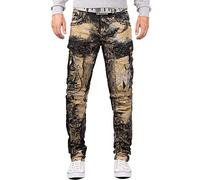 Cipo & Baxx Men's Jeans CD494-bans Khaki W36/L32