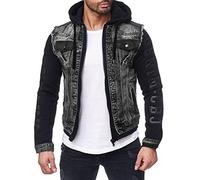 Cipo & Baxx Men's Jeans Jacket CJ155-bans Black L