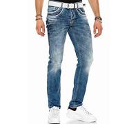 Cipo & Baxx Men's Jeans, Modern Denim, Distinctive Details, Versatile for Leisure and Urban Style, 29 W/30 L