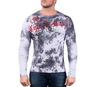 Cipo & Baxx Men's Long Sleeve T-Shirt Color Splash Washed-Out Comfort Fit Dope
