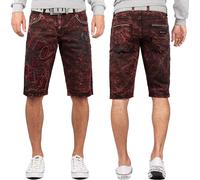 Cipo & Baxx Men's Red Shorts Regular Fit Knee-Length Modern High-Quality Trendy