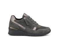 Cipriata L363F-5 ADA, Womens Zip Wedge Heel Glamour Trainers, Grey/Pewter,Size 5 UK
