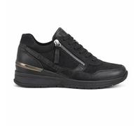 Cipriata Ada Womens PU Lace-Up Comfort Memory Foam Black Casual Trainers